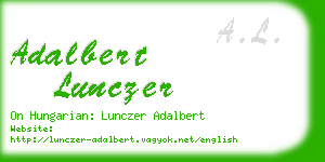 adalbert lunczer business card